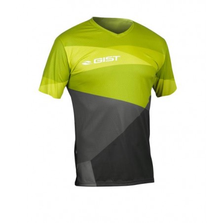 Maglia Gist G-Out Gravel e Mtb Freeride Nero/Giallo Fluo