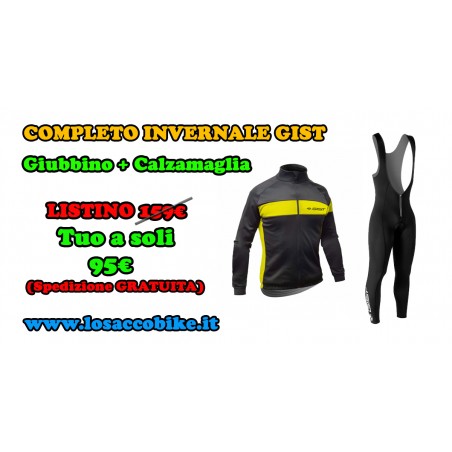 Completo Invernale Gist Inside Giallo Fluo (Giubbino + Calzamaglia)